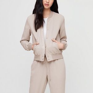 Aritzia Wilfred Poussin Bomber Concrete